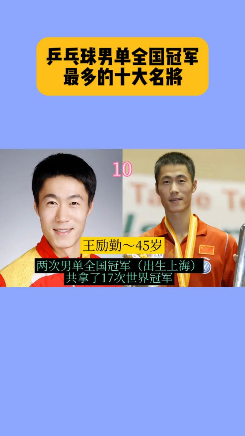 乒乓球冠军有哪些人男选手