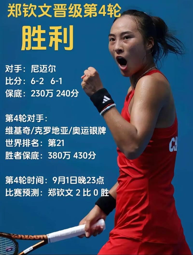 郑钦文最新比赛时间是几点